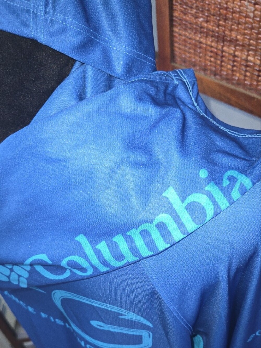 Columbia Blue PFG Performance Fishing Hoodie - Picture 4 of 11